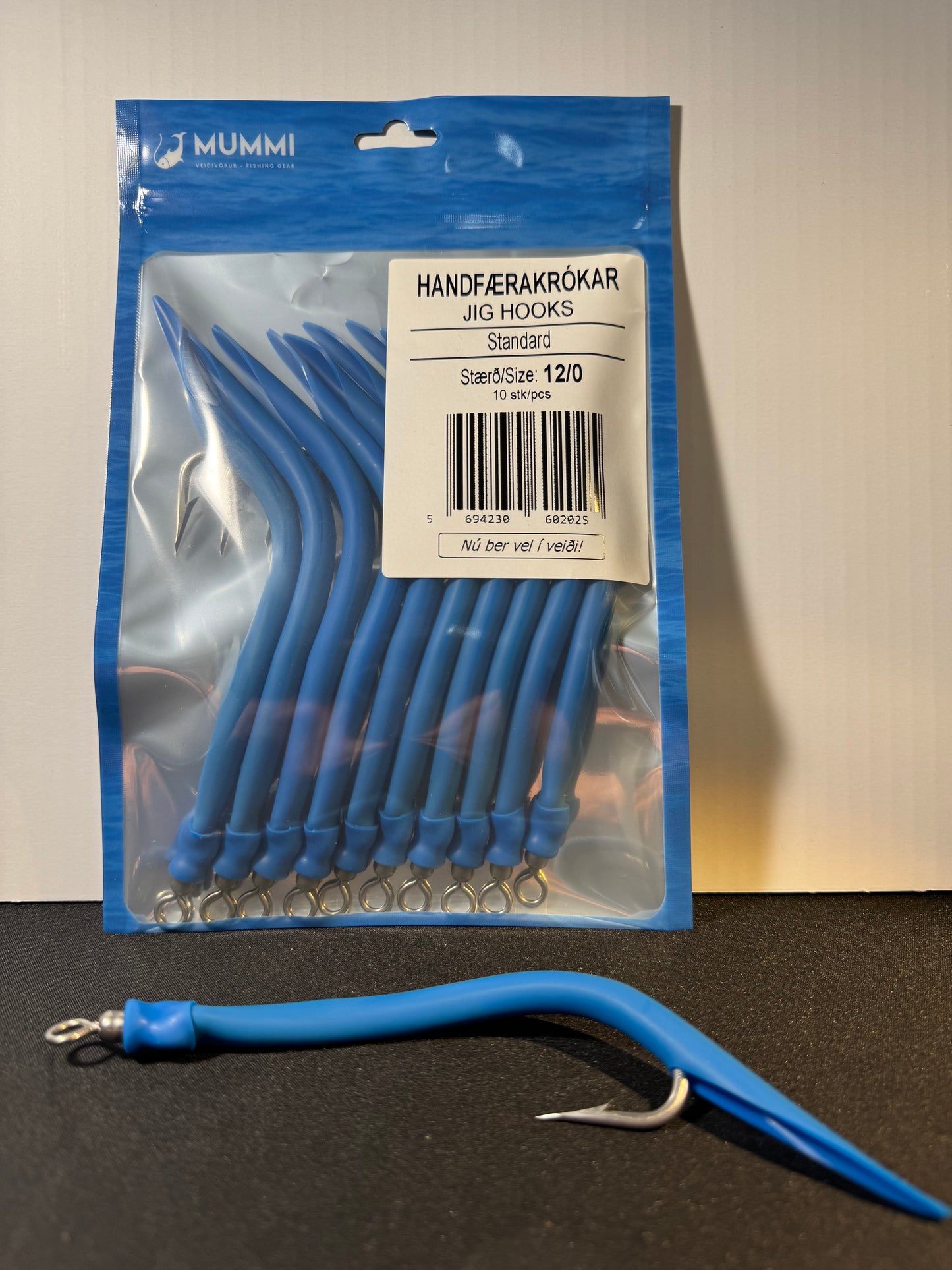12/0 Krókar, Standard, 10 stk í pakkningu