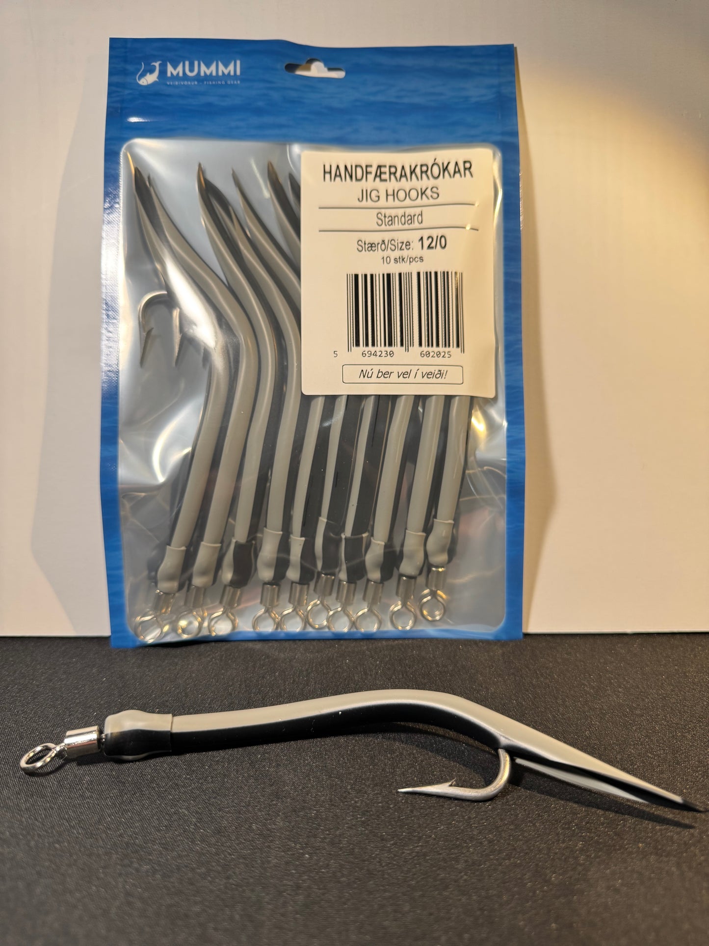 12/0 Krókar, Standard, 10 stk í pakkningu